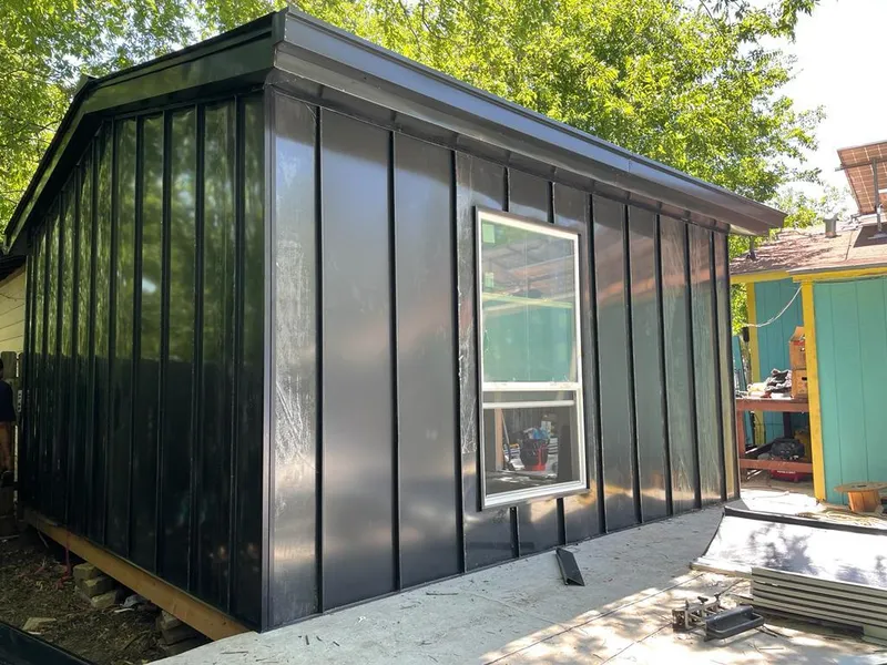 Black standing seam metal wall panels for Metal Roof Installation in Chattanooga